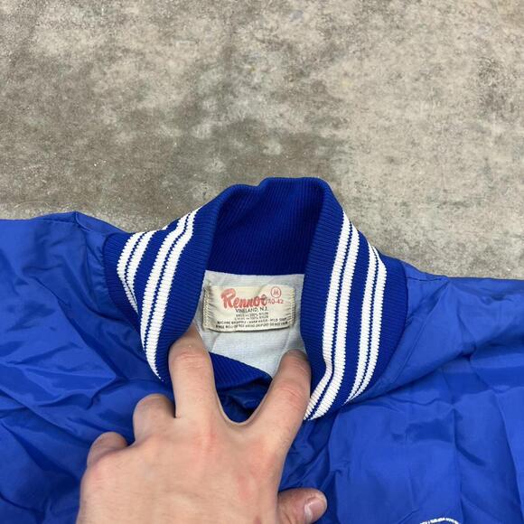 vintage smith and wesson made in usa blue button down bomber jacket size medium - Picture 3 of 3